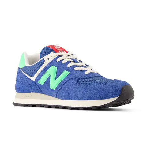 New Balance 574 Blue / Lime Green U574BSC