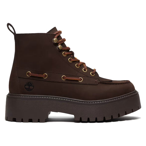 STST MID LACE BOOT DKBRN