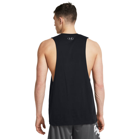 UA Left Chest Cut-Off Black