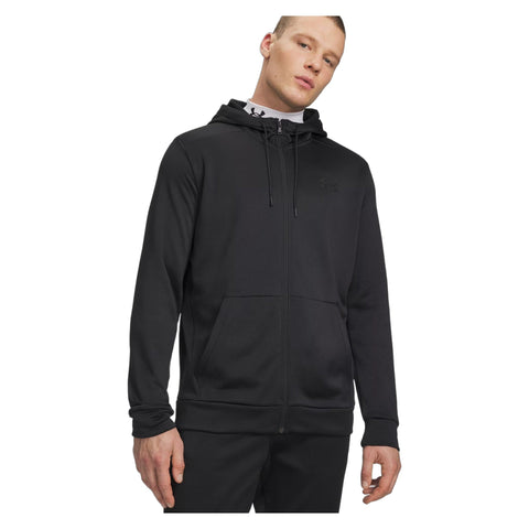 UA Armour Fleece FZ Hoodie Schwarz