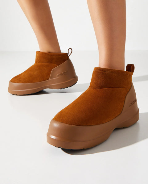 Luna Low Boot Wildleder Cognac