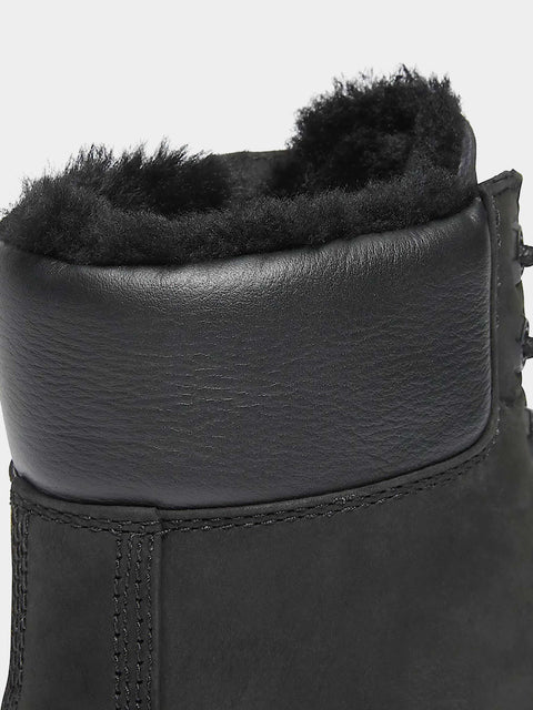 6-Zoll-wasserdichter Stiefel mit warmem Futter, schwarz
