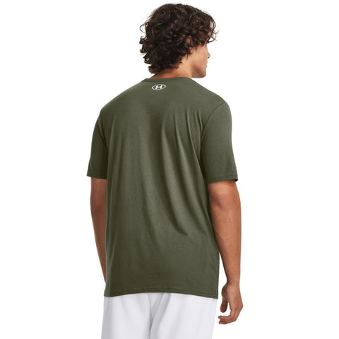 Camo Chest Stripe Kurzarm-T-Shirt Marine Olivgrün