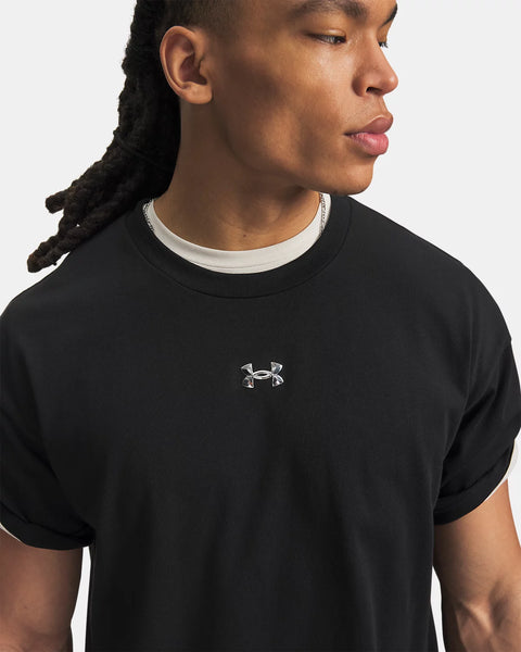 UA Heavyweight Metal Logo SS Schwarz | Silber