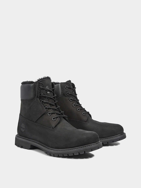 6 Inch Warm Lined Waterproof Boot Black