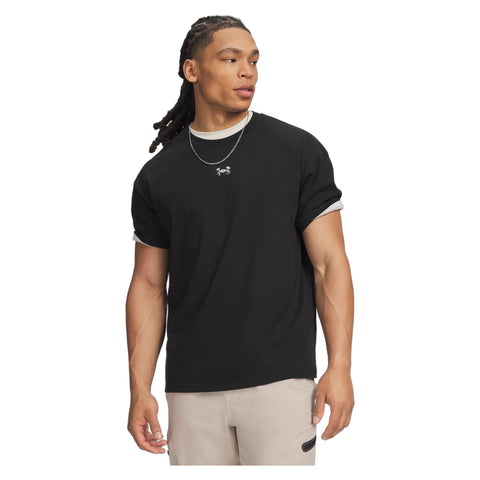UA M HWT METAL LOGO SS