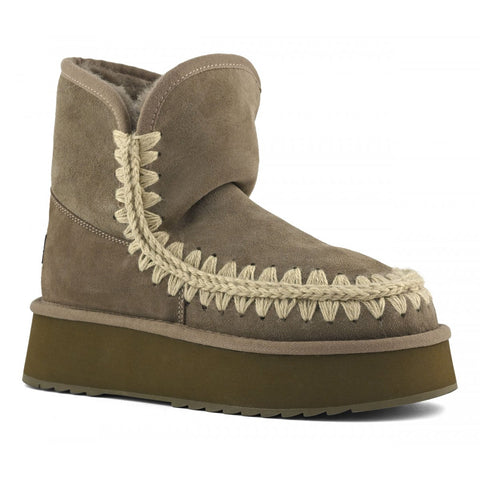 Plateau-Stiefeletten Wildleder Grau | ELGRY