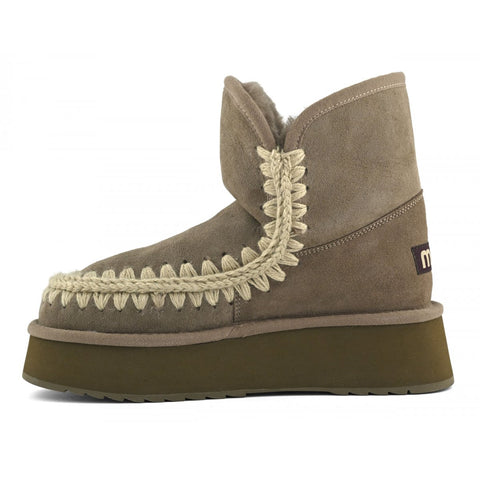 Plateau-Stiefeletten Wildleder Grau | ELGRY