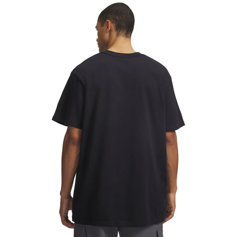 UA M Logo Emb Heavyweight SS Black
