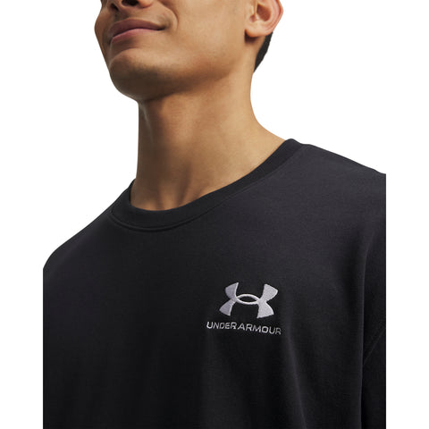 UA M Logo Emb Heavyweight SS Black