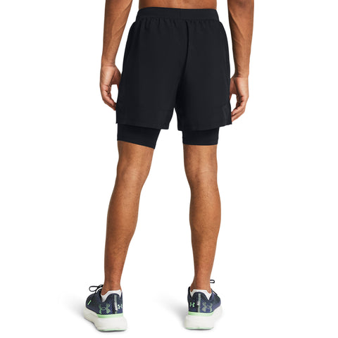 UA Launch 5 2-in-1 Short Black