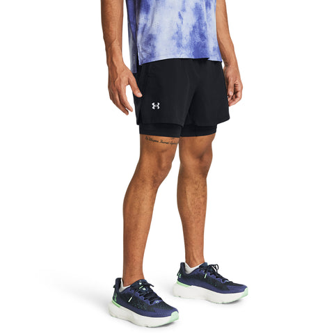 UA Launch 5 2-in-1 Short Black