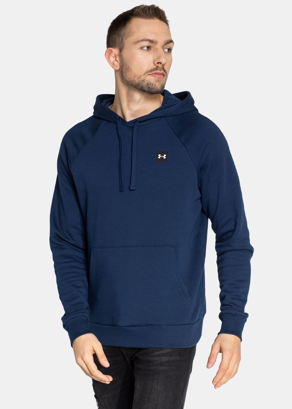 UA RIVAL FLEECE HOODIE 1357092-408 - Herren Kapuzenpullover - Navy blau