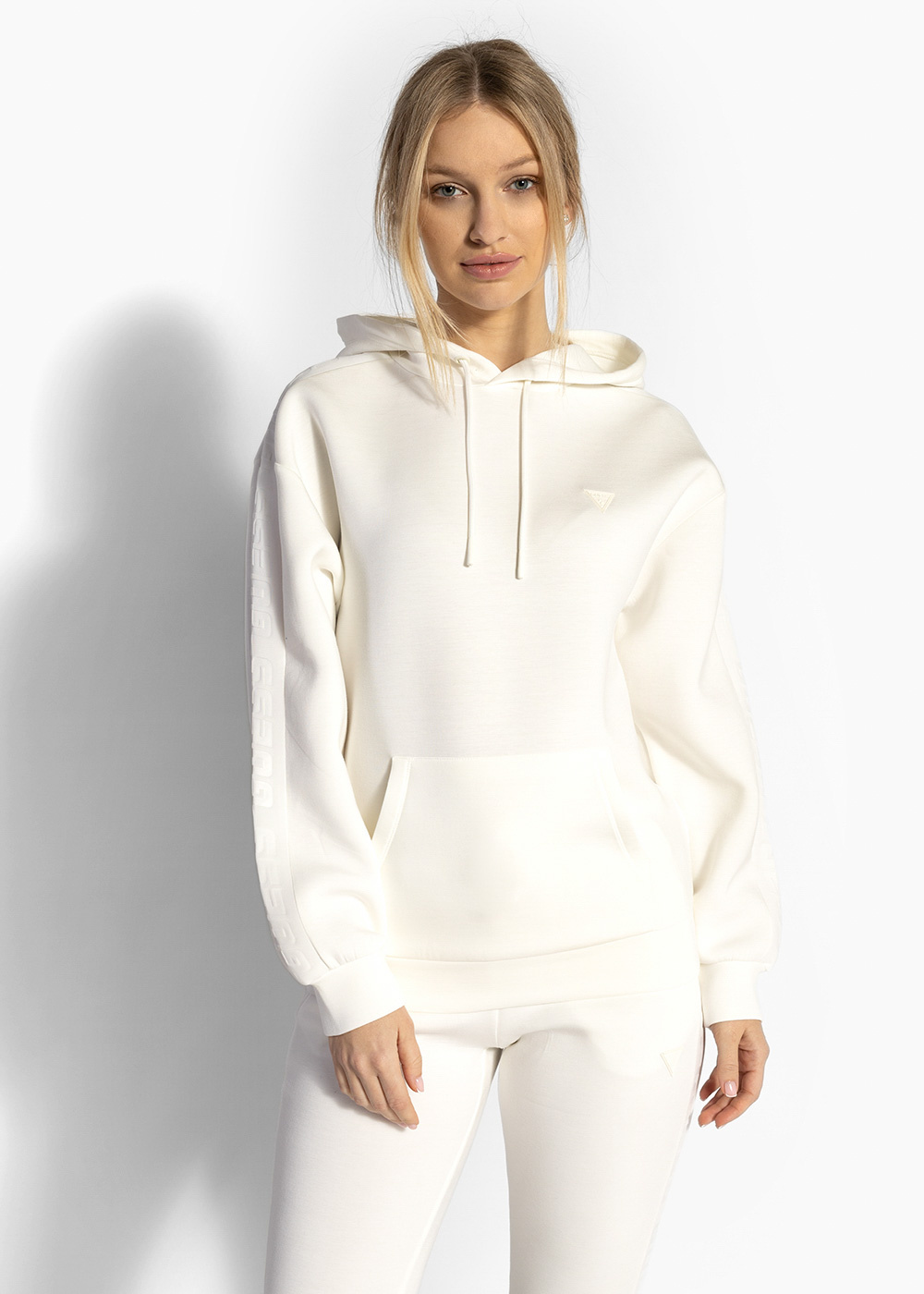 GUESS BRENDA HOODED SWEATSHIRT V2YQ18-K7UW2-G6K5 - Damen Kapuzenpullover - Weiß