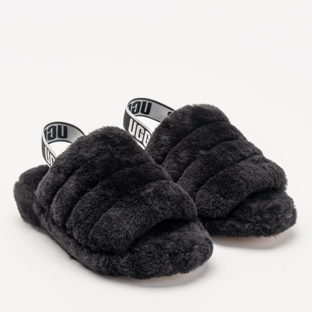 UGG W FLUFF YEAH SLIDE 1095119-BLK - Damen Hausschuhe - Schwarz