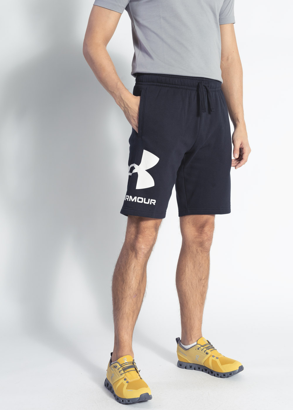 UNDER ARMOUR UA RIVAL FLC BIG LOGO SHORTS 1357118-001 - Herren Kurze Hose - Schwarz