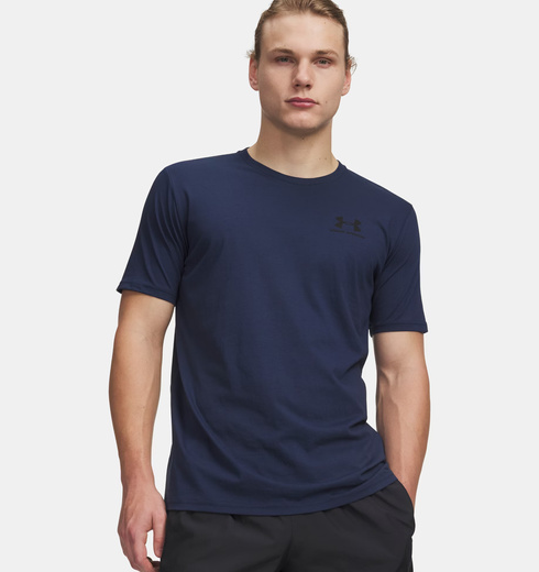 UNDER ARMOUR UA SPORTSTYLE LC SS 1326799-408  - Herren T-Shirt - Navy blau