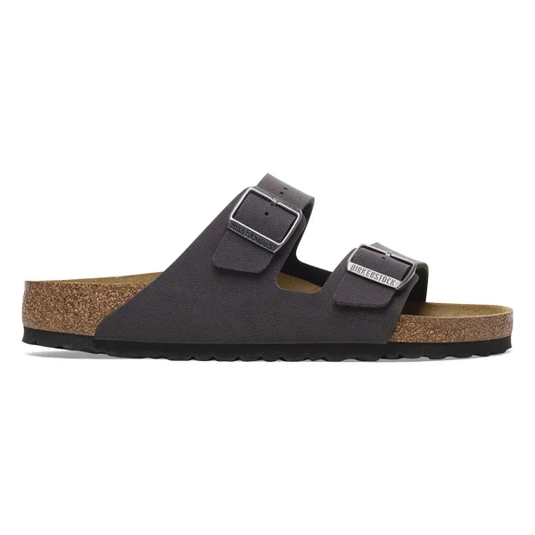 Birkenstock Arizona Birko-Flor Velvet Gray Unisex Pantoletten