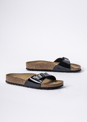 BIRKENSTOCK MADRID BF PATENT BLACK 40303 - Damen Flip Flops - Schwarz