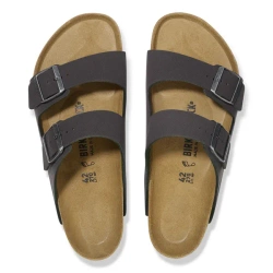 Birkenstock Arizona Birko-Flor Velvet Gray Unisex Pantoletten