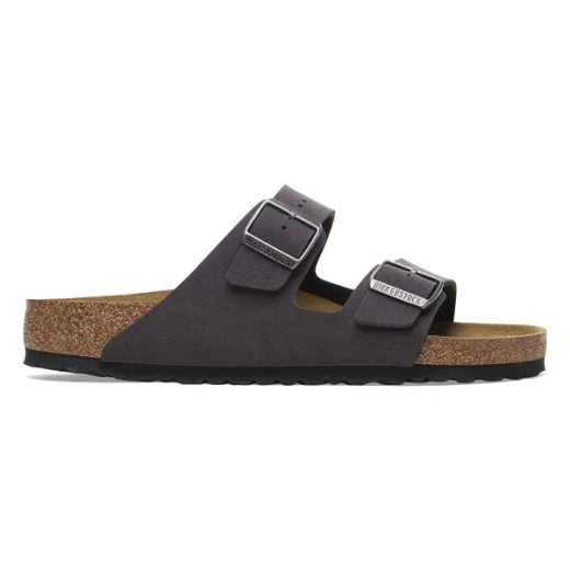 Birkenstock Arizona Birko-Flor Velvet Gray Unisex Pantoletten