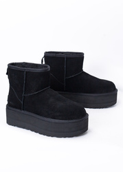 UGG W CLASSIC MINI PLATFORM Damen Schneestiefel schwarz