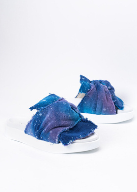 INUIKII JERSEY KNOT - Damen Flip Flops - Blau