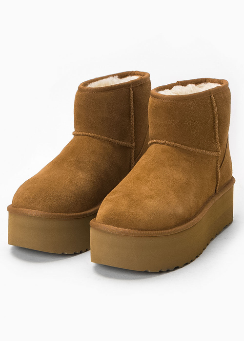 UGG W CLASSIC MINI PLATFORM Damen Schneestiefel braun