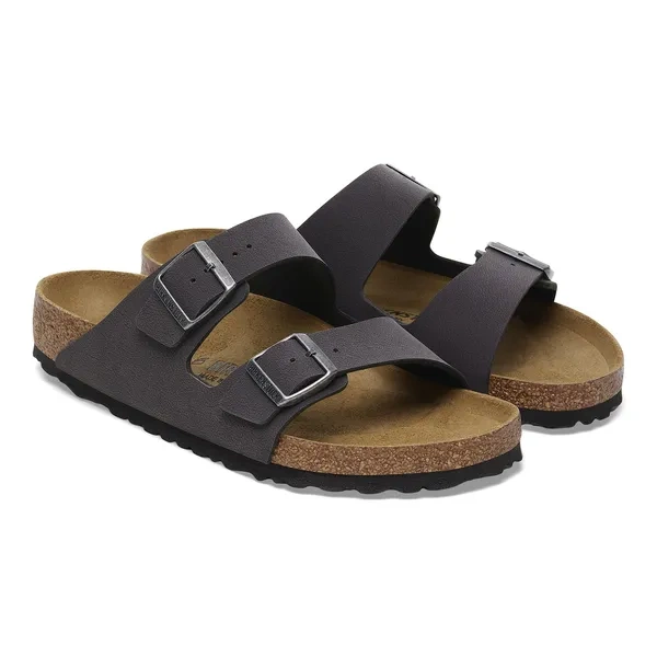 Birkenstock Arizona Birko-Flor Velvet Gray Unisex Pantoletten