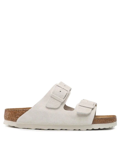 BIRKENSTOCK Arizona SFB LEVE Antique White Damen Pantoletten