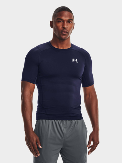 UNDER ARMOUR UA HG ARMOUR COMP SS 1361518-410  - Herren T-Shirt - Navy blau